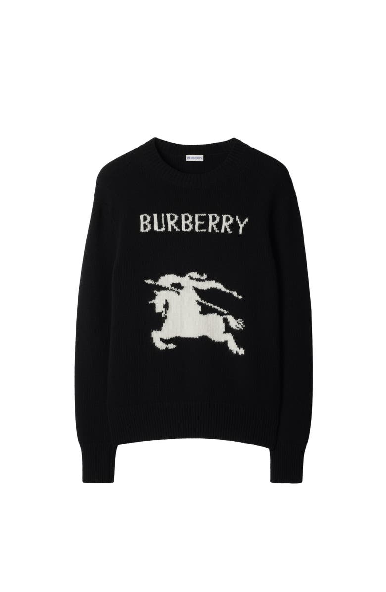 Burberry EKD Wool Cashmere Sweater, Alternate, color, Black