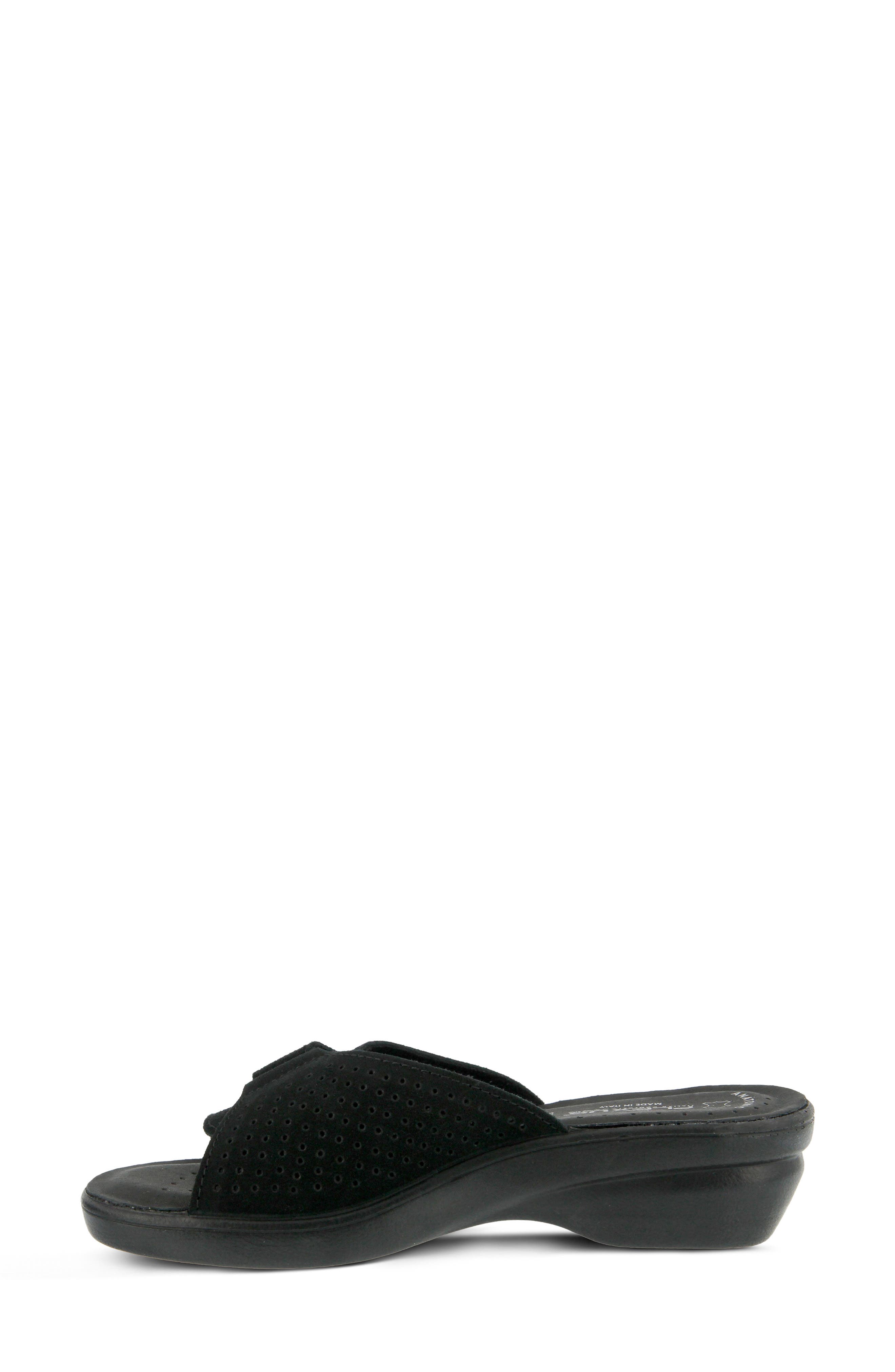 Flexus by Spring Step Kea Slide Sandal, Alternate, color, Black Suede