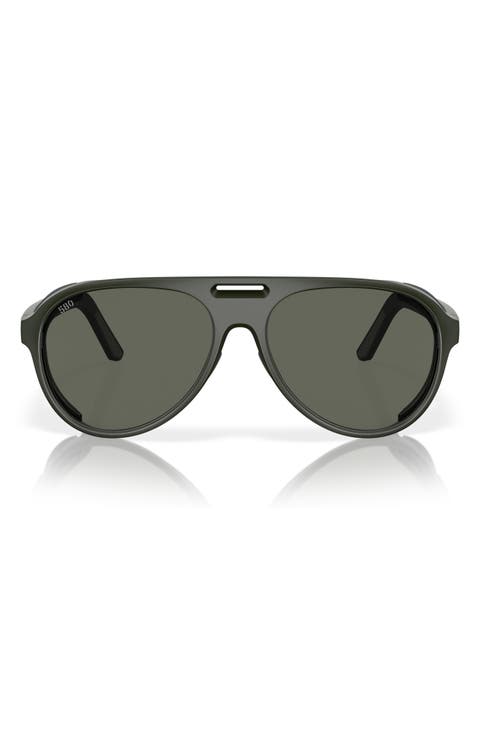 59mm Polarized Pilot Sunglasses