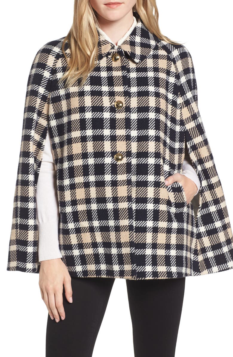 Draper James Windowpane Anderson Cape, Main, color, 