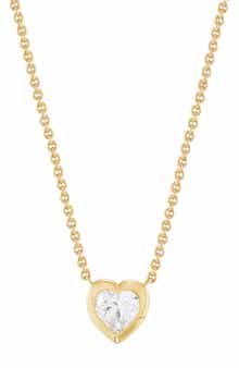 Frankie & Zoe 14K Yellow Gold Lab Grown Diamond Heart Pendant Necklace