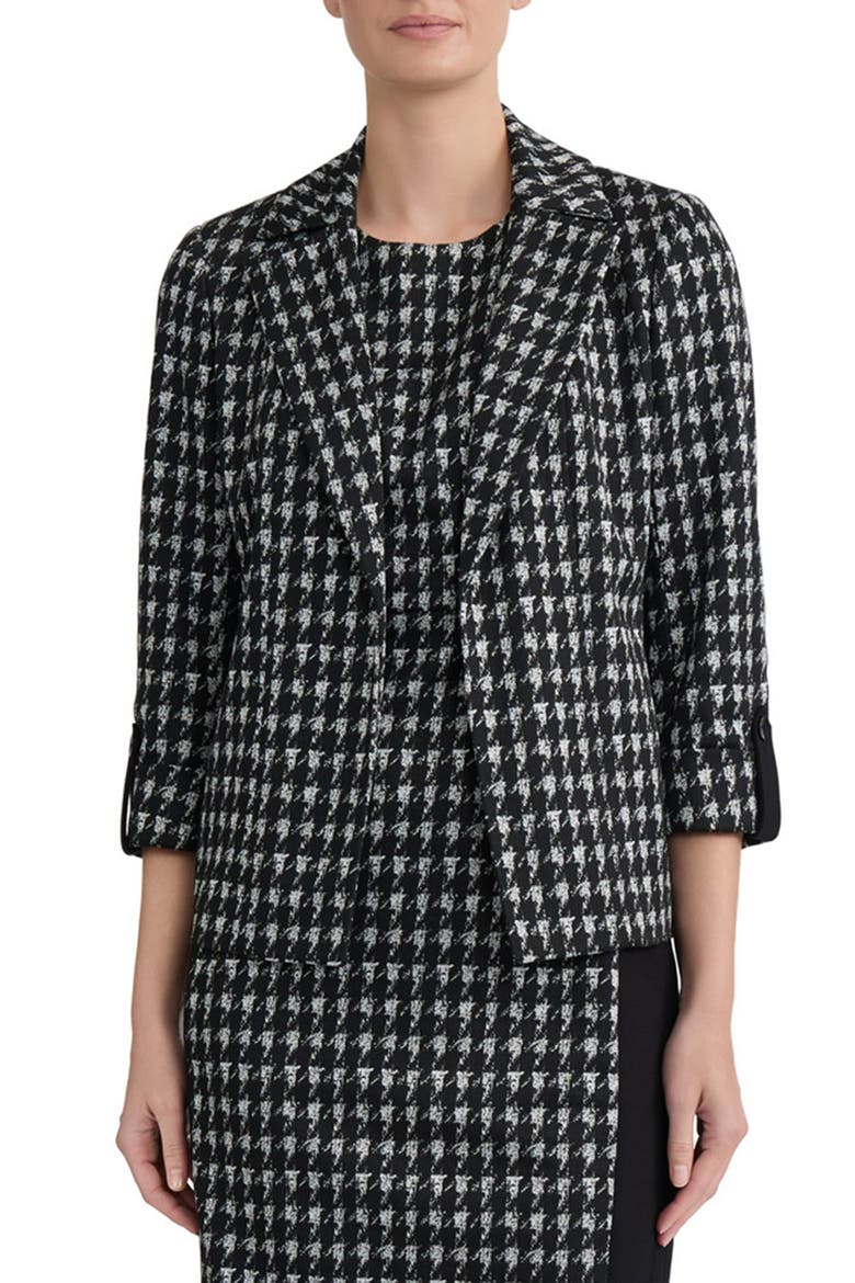 Open Front Seamed Jacket, Main, color, BLACK MULTI