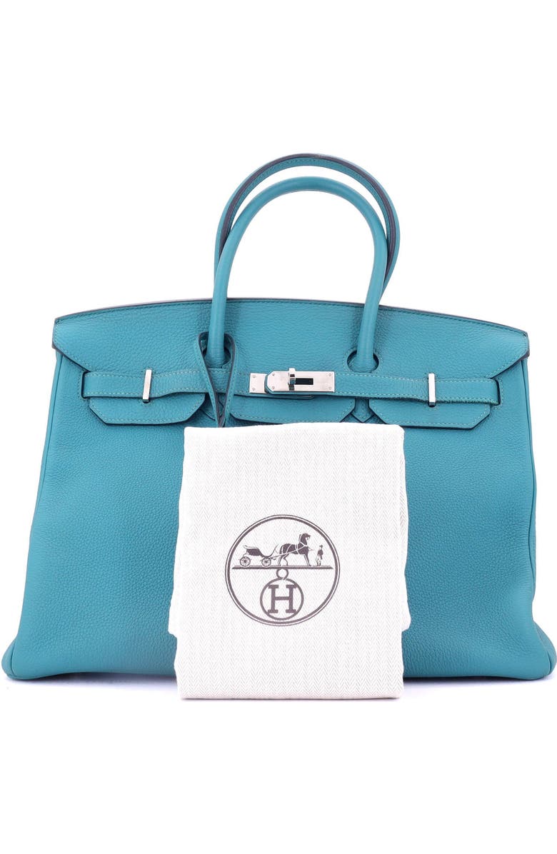Pre-Owned Hermes Birkin Handbag Blue Togo with Palladium Hardware 35, Alternate, color,