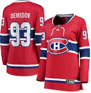 FANATICS Women's Fanatics Ivan Demidov Red Montreal Canadiens Home Breakaway Player Jersey