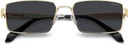 Polaroid 56mm Polarized Rectangular Sunglasses