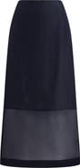 Polo Ralph Lauren Silk Organza Midi Skirt