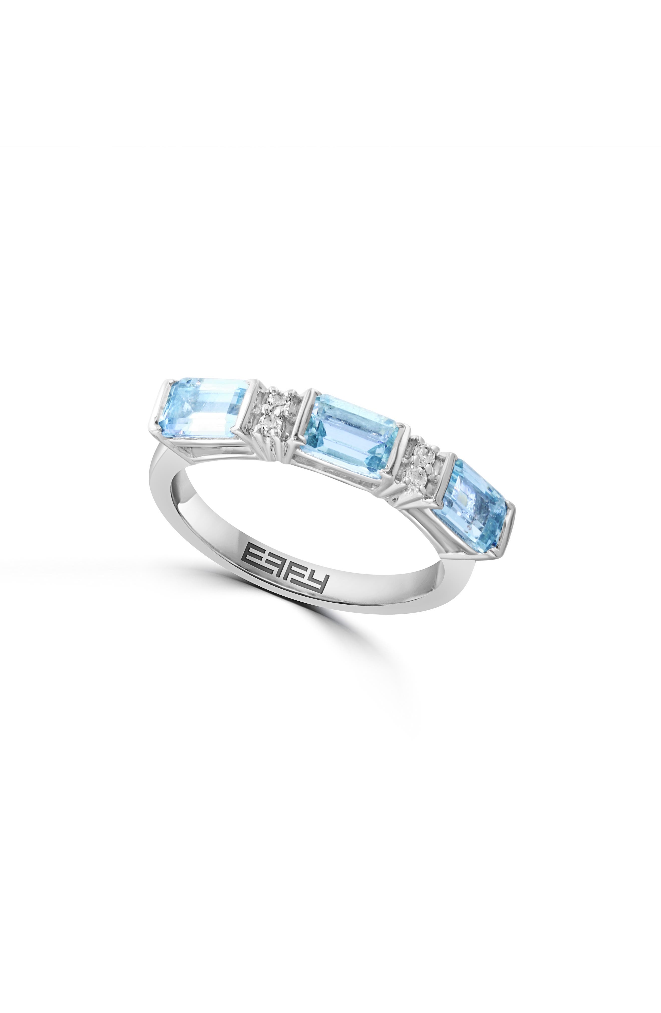 EFFY Sterling Silver Aquamarine Ring