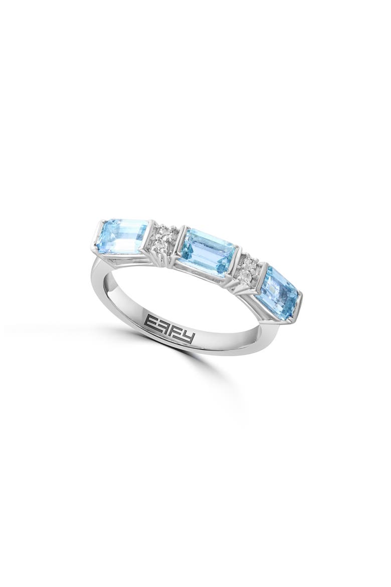 Sterling Silver Aquamarine Ring, Main, color, BLUE