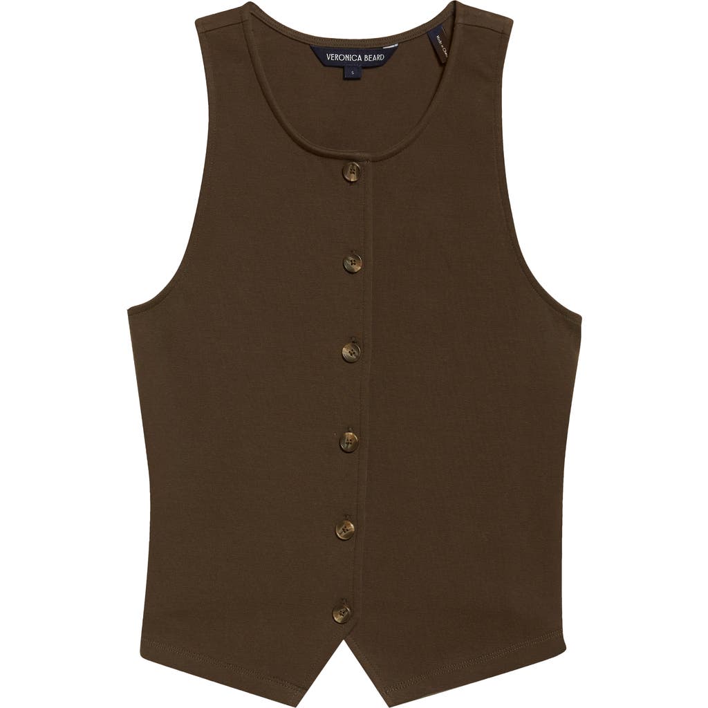 Veronica Beard Caroline Knit Vest In Brown