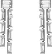 Reiss Livia Linear Crystal Drop Earrings