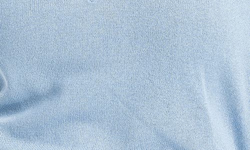 Max Studio Side Ruched Short Sleeve V-neck Sweater In Blue