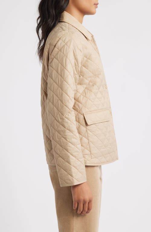 Eileen Fisher Corduroy Collar Quilted Jacket In Neutral