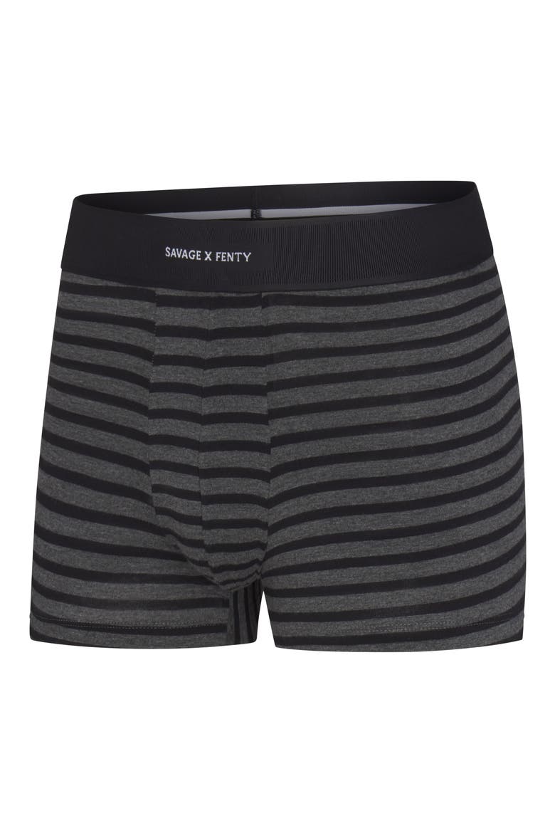 Savage X Cotton Blend Trunks, Alternate, color, NIGHT GRAM GREY/ BLACK
