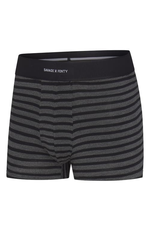 Savage X Fenty Trunks Boxer Briefs In Night Gram Grey/black