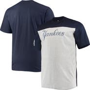 FANATICS Men's Fanatics Branded Navy/Heathered Gray New York Yankees Big & Tall Colorblock T-Shirt