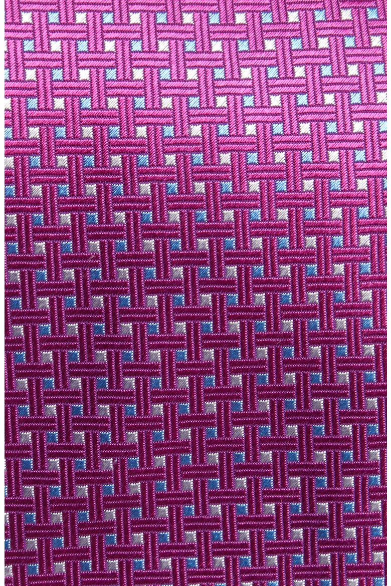 Neat Square Silk Tie, Alternate, color, FUCHSIA