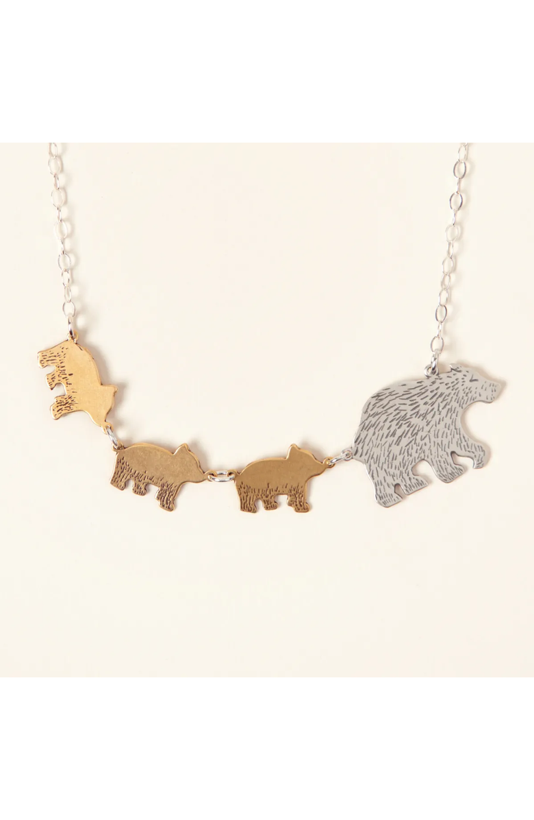Uncommon Goods Mama Bear Necklaces by Britta Ambauen, Alternate, color, Three Cubs