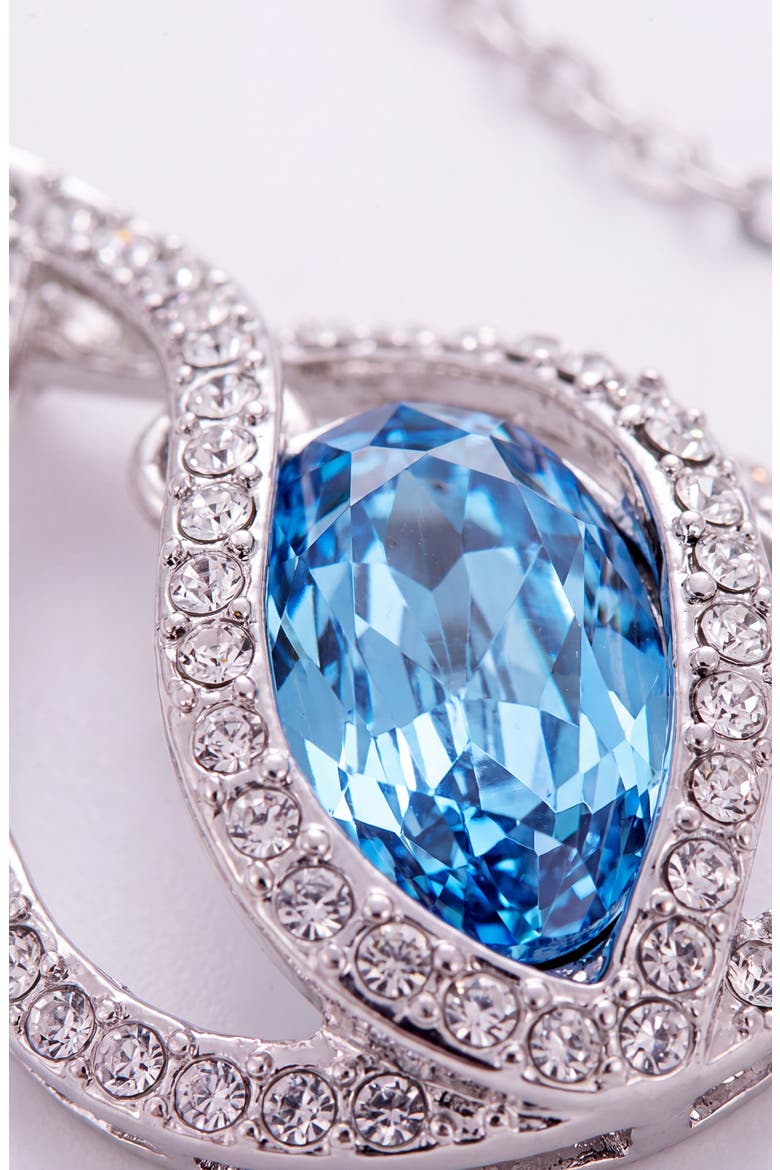 Crystal Orb Cage Pendant Necklace, Alternate, color, Blue