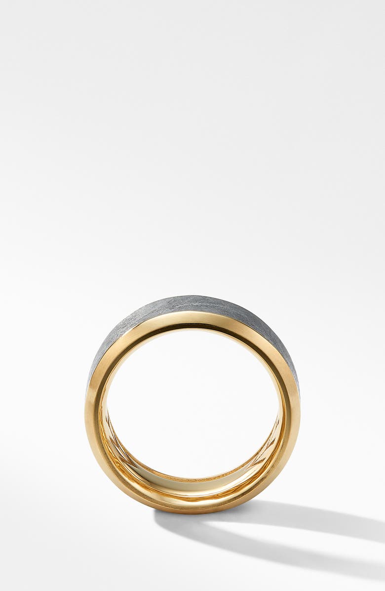 David Yurman Beveled Band in Grey Titanium and 18K Yellow Gold, Alternate, color, 