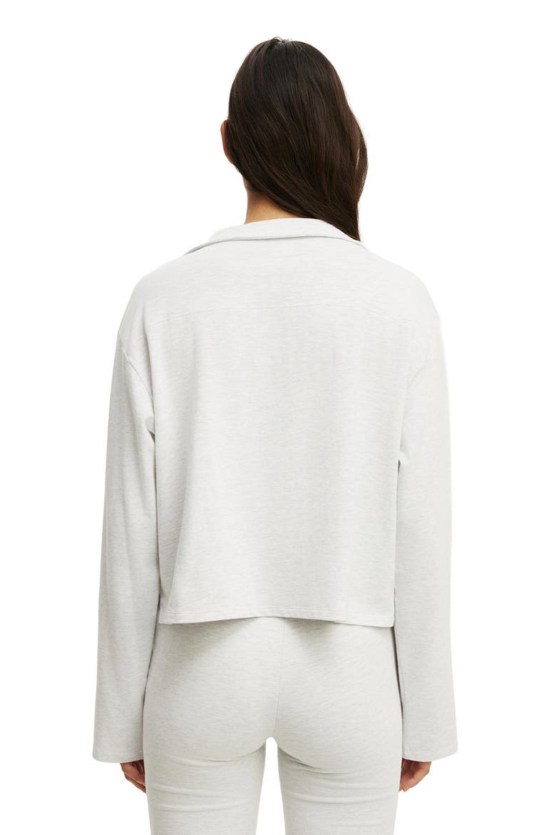 Women's Dreamy Soft Boxy Button Down Shirt, Alternate, color, Light Grey Marle