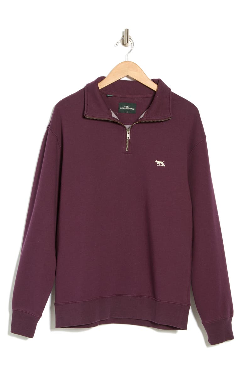 Rodd & Gunn Glen Eden Quarter-Zip Pullover Sweatshirt, Alternate, color, Port