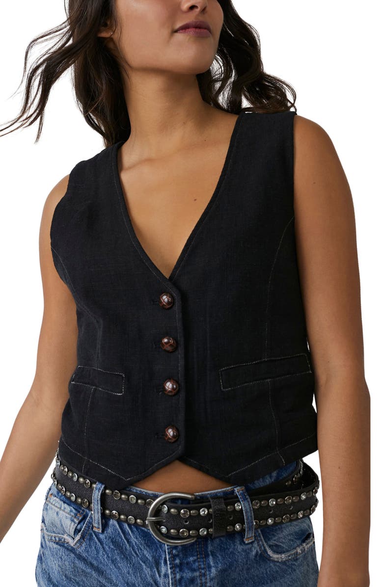Free People Charley Crop Vest, Main, color,