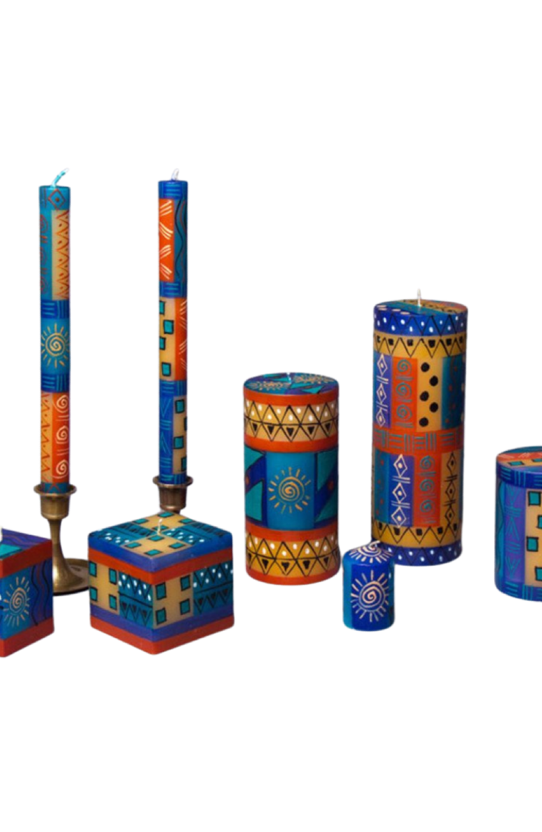 Thumbprint Artifacts African Sky Painted Candles - Set of 2, Alternate, color, African Sky - 9"