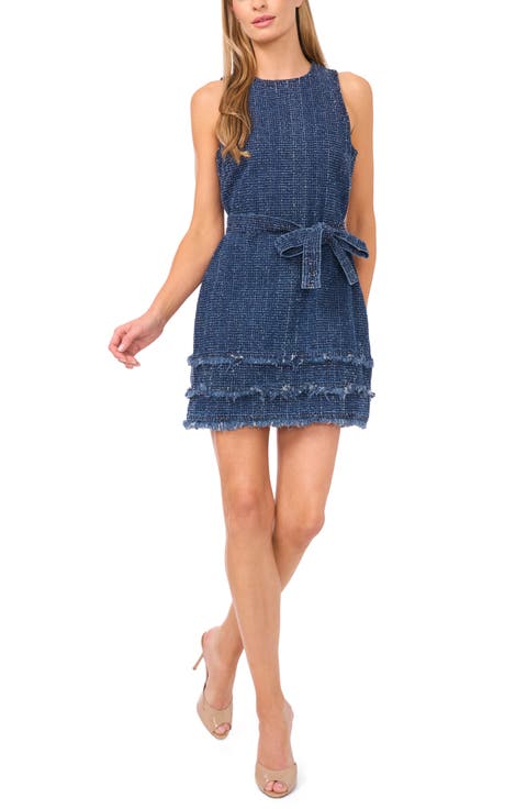 Boucle Denim Dress
