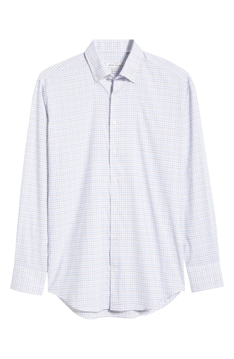 Peter Millar Rommel Check Performance Twill Button-Down Shirt, Main, color,