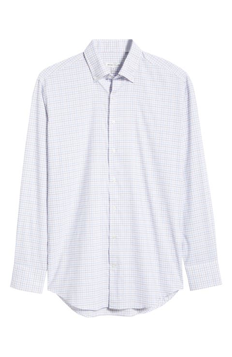 Rommel Check Performance Twill Button-Down Shirt