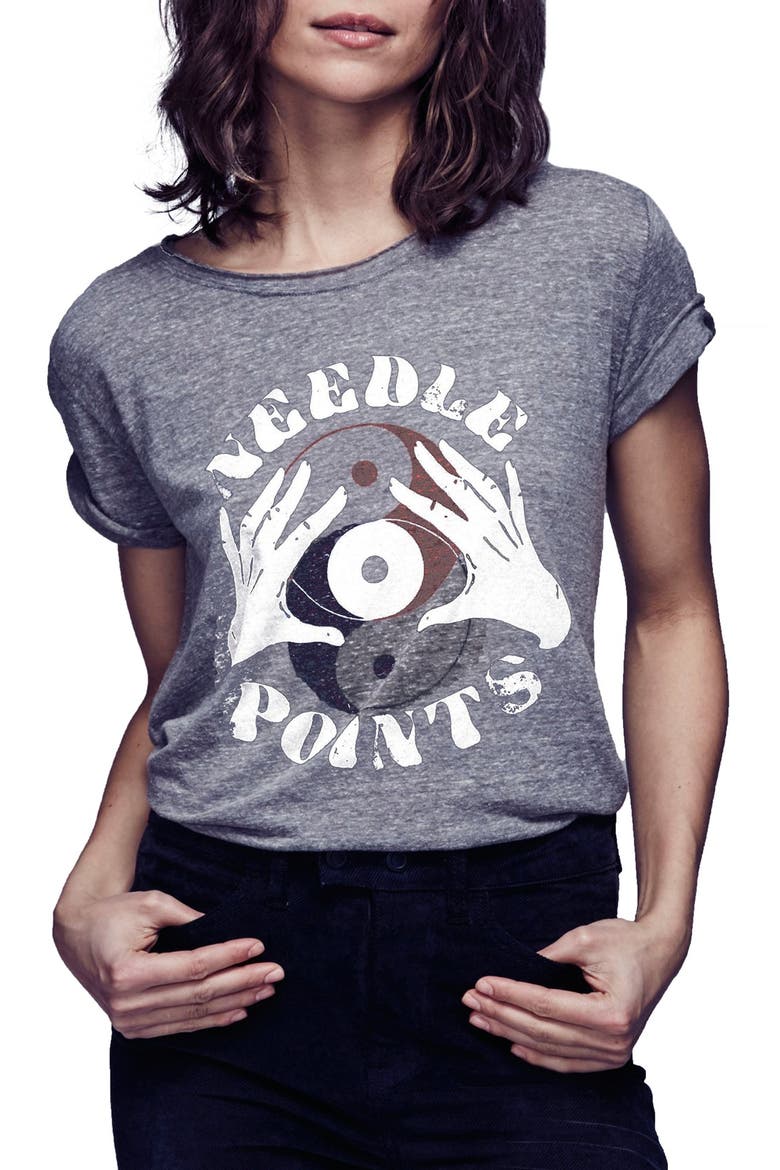'Polly' Graphic Tee, Main, color, GREY