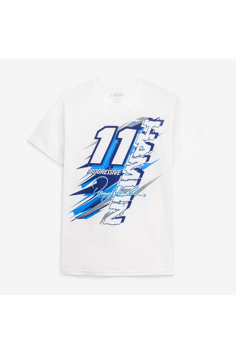Men's Joe Gibbs Racing Team Collection  White Denny Hamlin #11 Progressive T-Shirt, Alternate, color, White