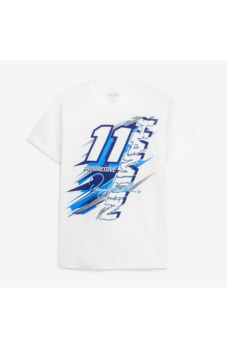 JOE GIBBS RACING TEAM COLLECTION Men's Joe Gibbs Racing Team Collection  White Denny Hamlin #11 Progressive T-Shirt, Alternate, color, White