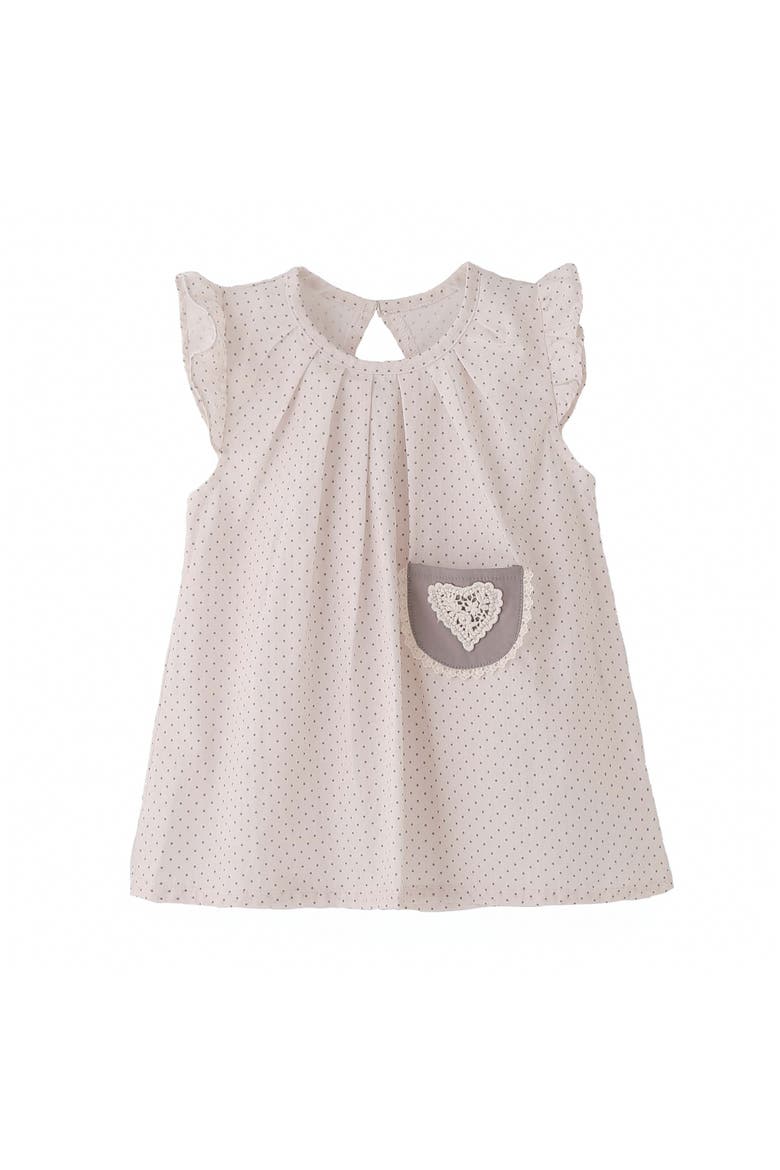 Heart Dot Dress, Main, color, Beige