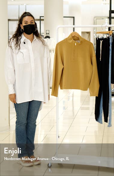 Scotch & Soda Shaped Sleeve Half-Zip Sweatshirt (Women) | Nordstromrack