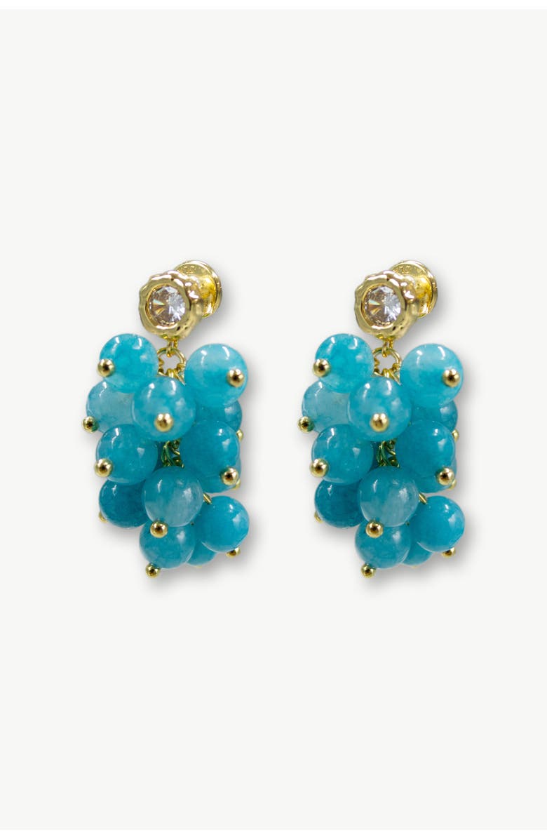 Classicharms Gia Amazonite Cascade Cluster Drop Earrings, Main, color, Blue