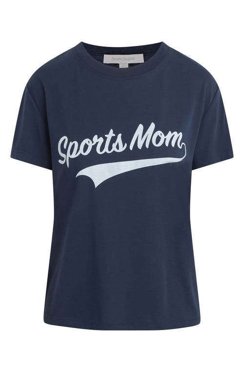 Favorite Daughter Sports Mom Graphic T-shirt In Navy/white