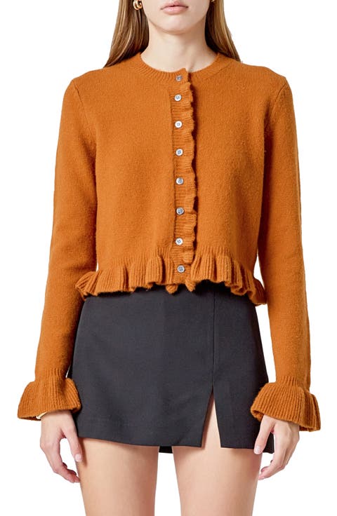 Ruffle Crop Cardigan