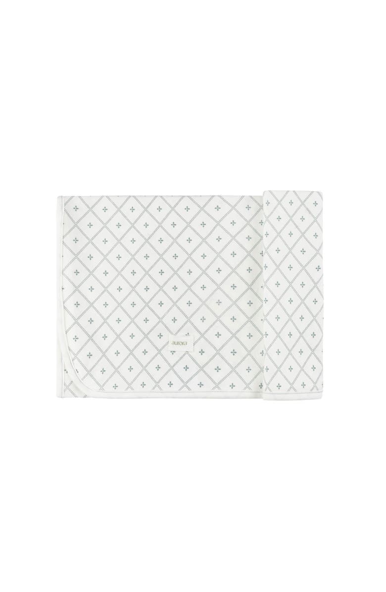 Ely's & Co. Aurora Classics Diamond Print Collection - Blanket, Main, color, Ivory/Blue