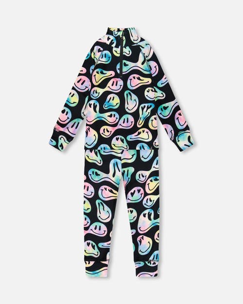 Deux Par Deux Girl Two-piece Thermal Underwear Set In Black