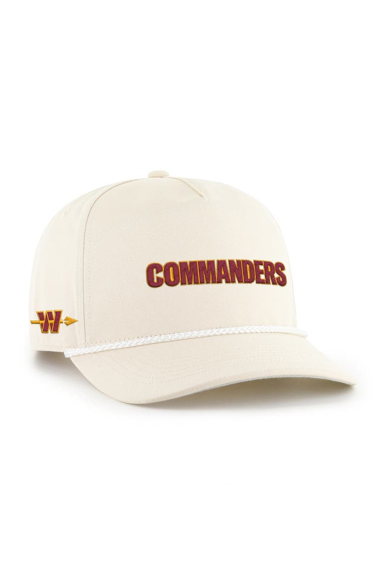 Men's '47 Natural Washington Commanders Sure Shot Rope Hitch Adjustable Hat, Main, color, Natural