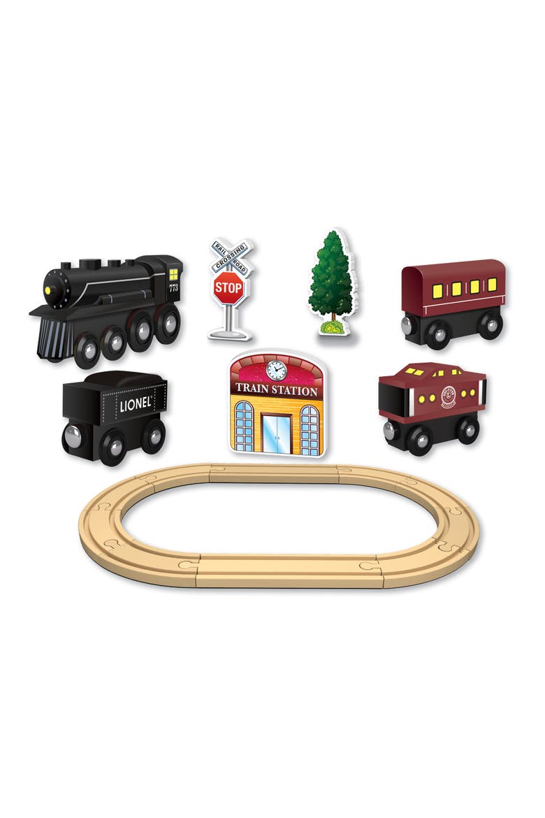 Hudson Train 17-Piece Toy Train Set, Alternate, color, Multicolor