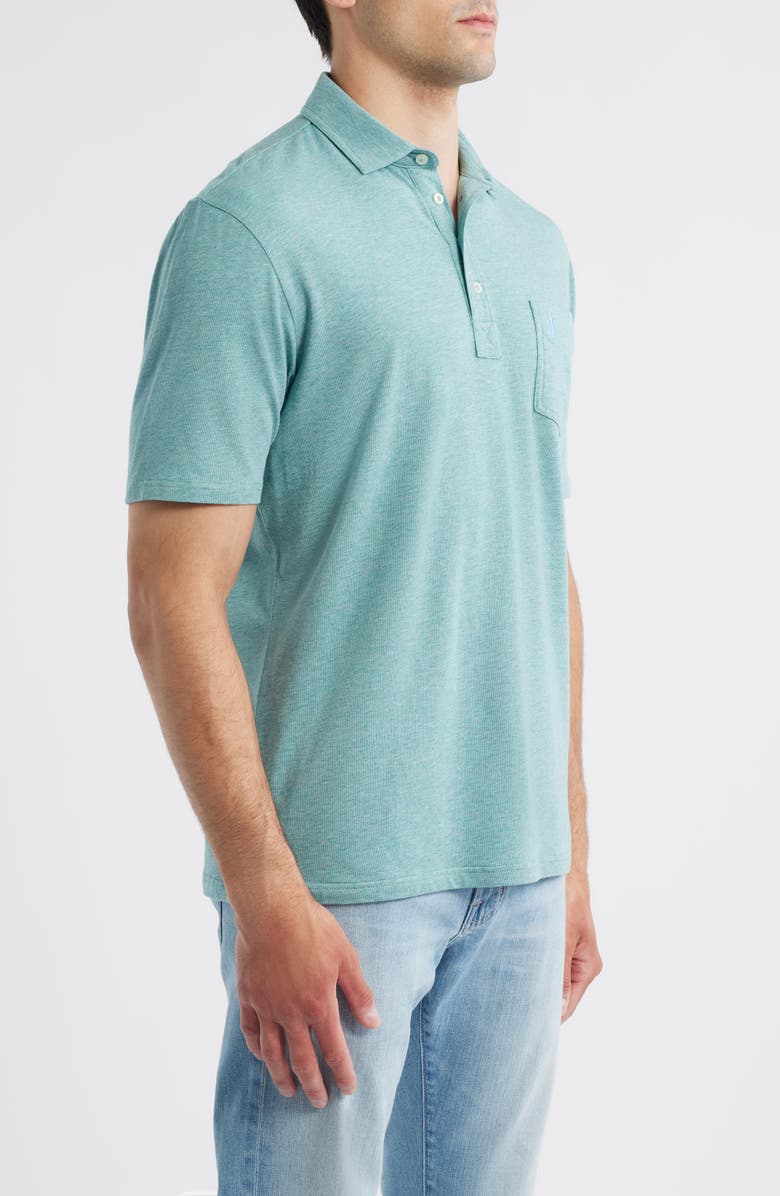 johnnie-O Heathered Original 2.0 Pocket Polo, Alternate, color, Mako