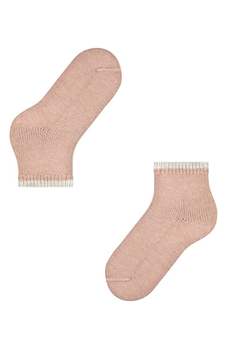 Falke Cosy Plush Short Socks, Alternate, color, Rosewater