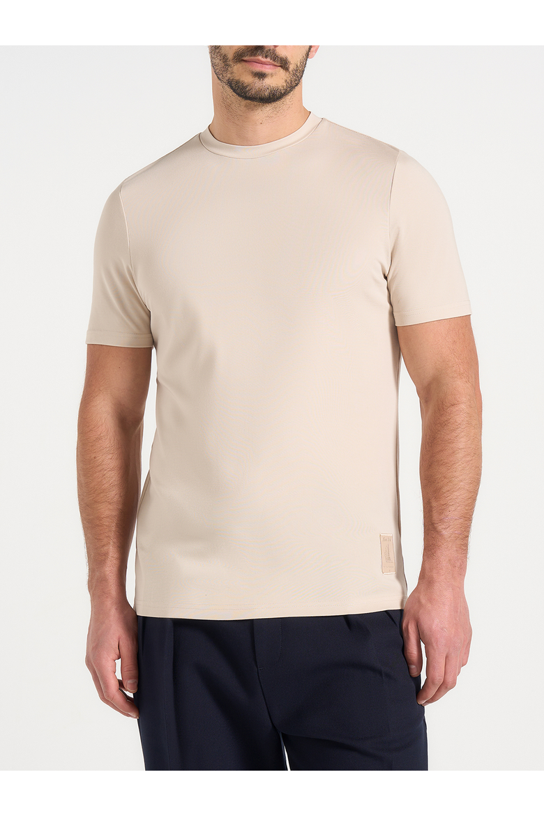 Fitted Luxe T Shirt, Alternate, color, Cream