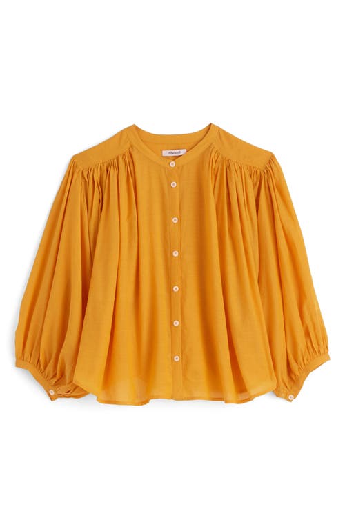 MADEWELL MADEWELL SHIRRED VOILE BUTTON-UP TOP 