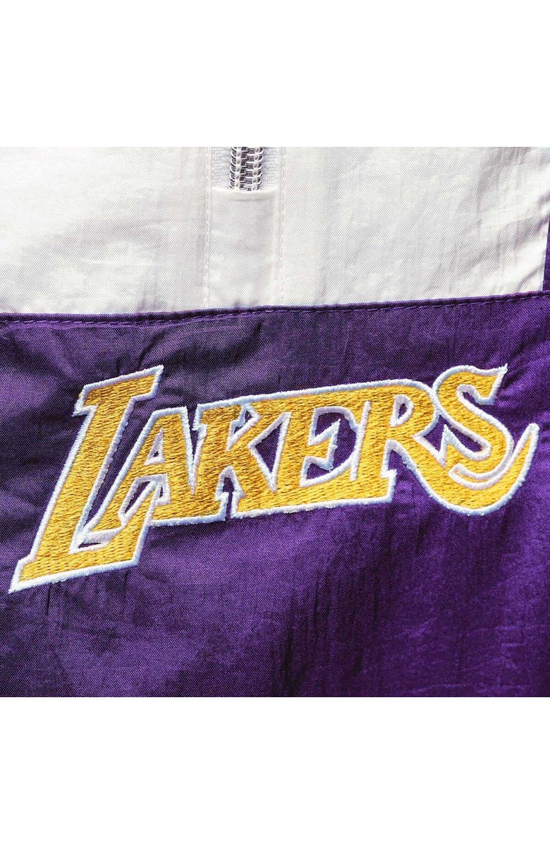 Mitchell & Ness Women's Mitchell & Ness Purple Los Angeles Lakers Half-Zip Windbreaker 2.0 Hoodie, Alternate, color, Purple