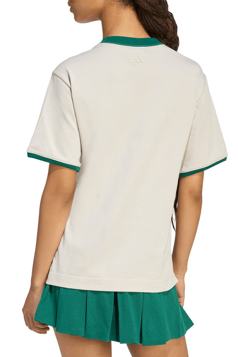 Essentials Colorpop Cotton Ringer T-Shirt, Alternate, color, WONDER ALUMINA/ GREEN