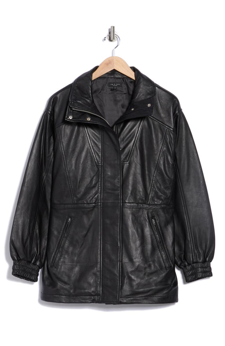 rag & bone Millie Leather Jacket, Alternate, color, 