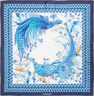 FERRAGAMO Animals Print Silk Square Scarf